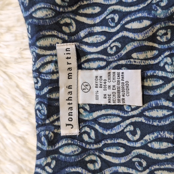 NWT Vintage Jonathan Martin Blue Abstract Button Down Romper Size 5/6 - Picture 7 of 14